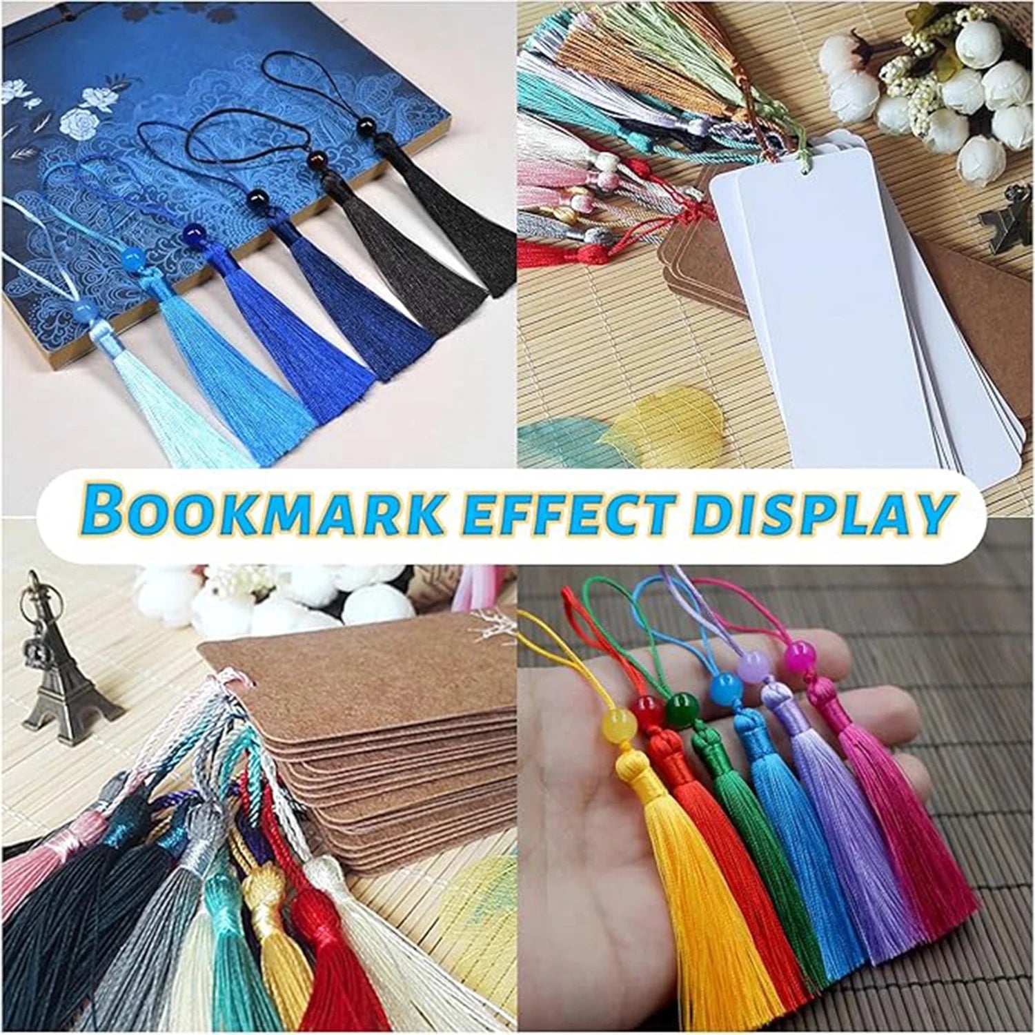 40/60PCS Craft Bookmark Keychain Tassels, Jewelry Making Keychain Tassels,Graduation Mini Tassels, Bookmark Tassels DIY Material Oasis Select