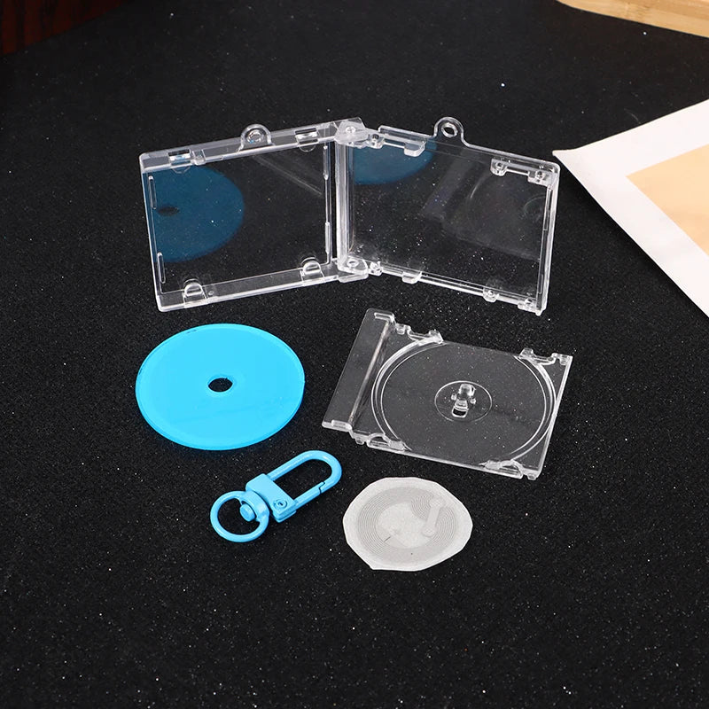DIY Mini CD Case Keychain Pendant | Blank Album Cover Charm DIY Keychain Charm Oasis Select A1