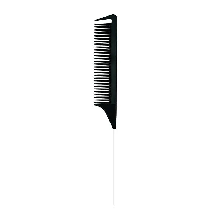 4 Candy Colors Hair Styling Pointy Tail Comb Set Anti-static Comb for Wig, Partition, Braid, Hair Dye, and Highlights Hair Tools Oasis Select TZ06926-Black1