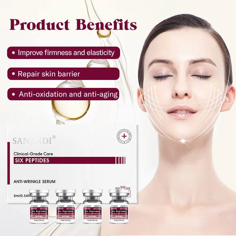 Korean Six Peptide Hyaluronic Acid Face Serum – 10 Ampoules Face Ampoule Serum Oasis Select