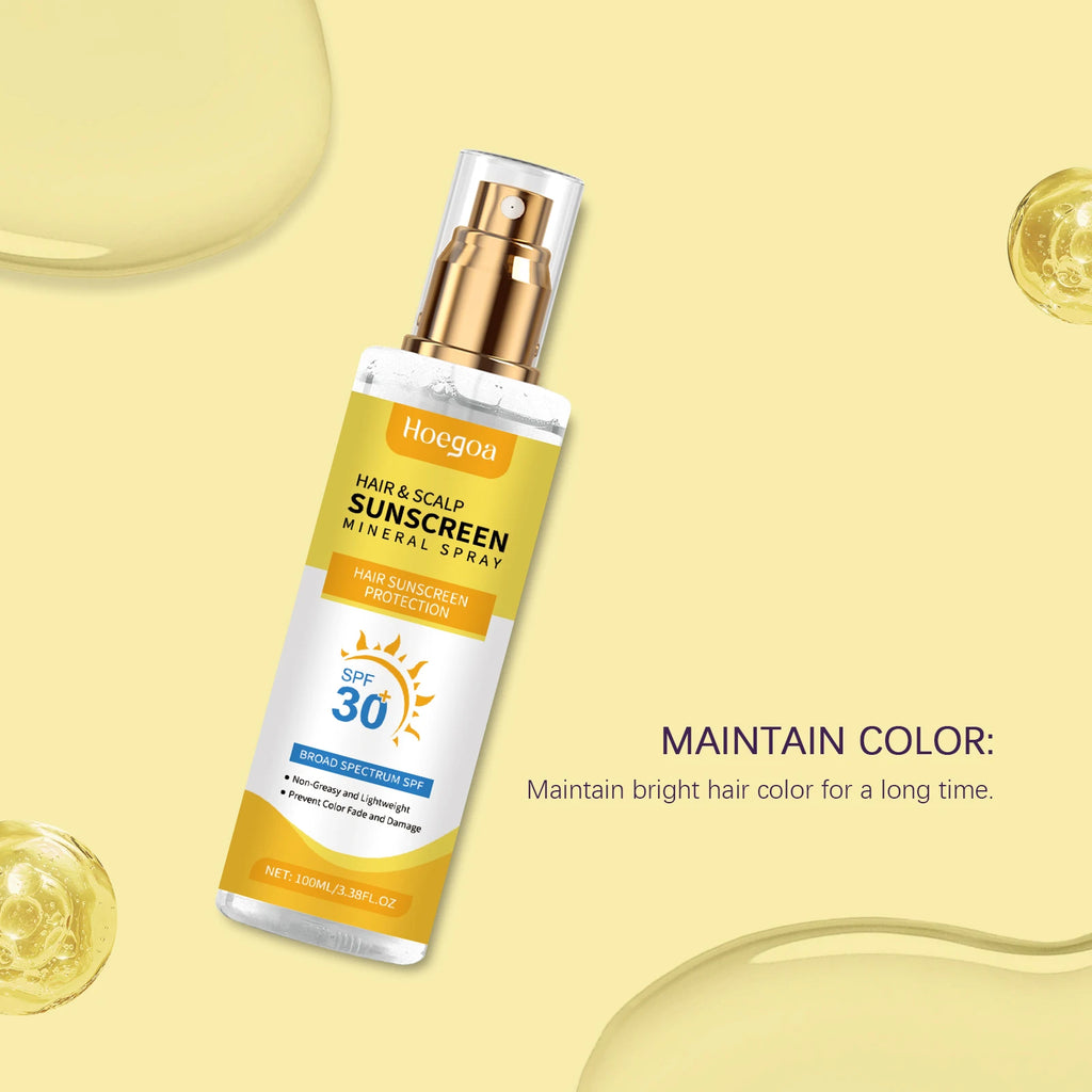 Scalp Hair Sunscreen Spray For Dyed Highlighted Hair UV Protection Prevent Hair Fading Dryness Lightweight Scalp Sunscreen Care Oasis Select