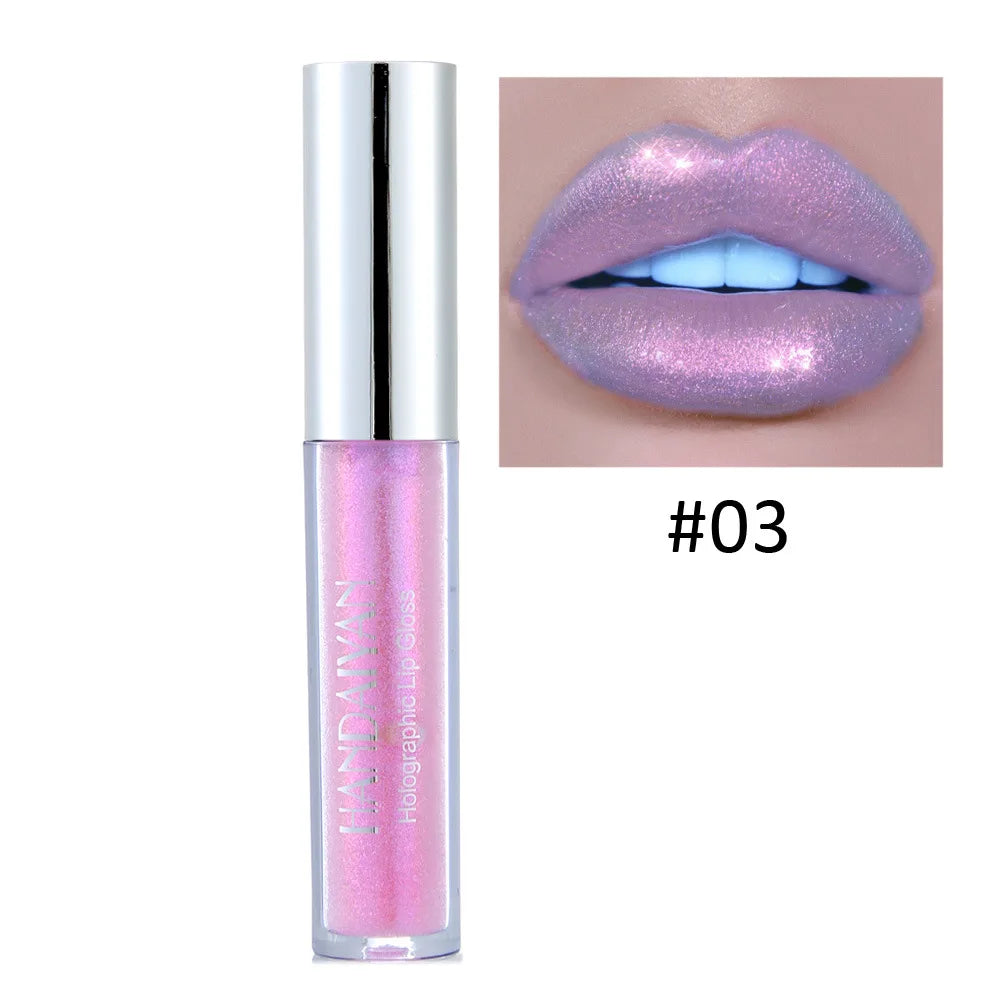 Handaiyan Glitter Lip Gloss – Waterproof Shimmer 6 Shades