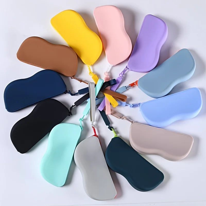 Multi-color Silicone Zipper Glasses Bag Storage Bag, Multi-purpose Small Anti-fall Debris Eyeglass Case Sunglasses Case Oasis Select