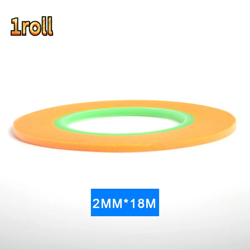 18Meters Wide 1mm/2mm/3mm Model Spraying Coating Color Ultra Tape Fine DIY Special Masking Model Covering Tape Oasis Select MR-02-1roll