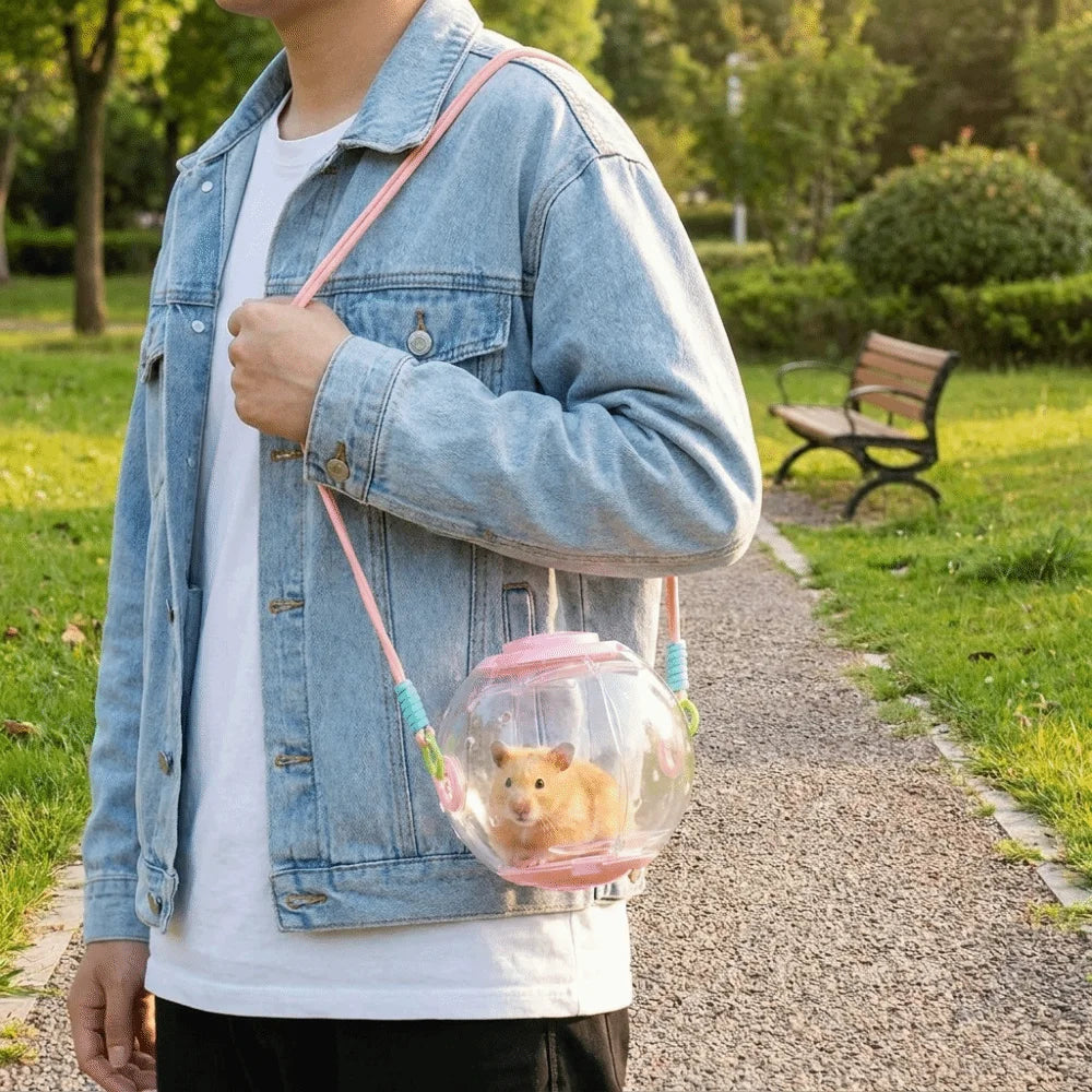 Transparent Hamster Travel Cage | Breathable & Escape-Proof