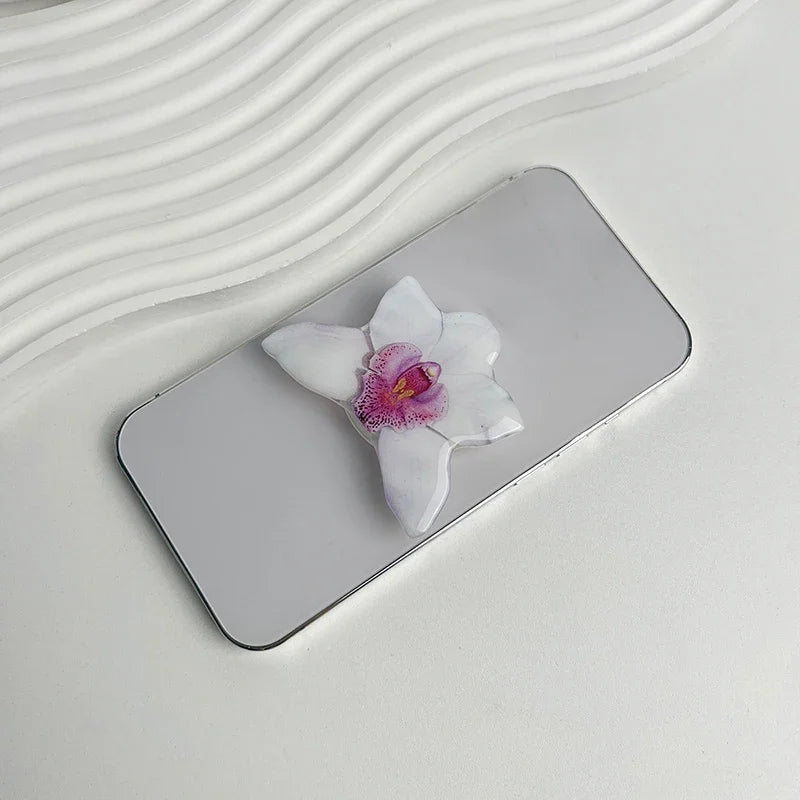 Acrylic Flower Phone Holder Socket Folding Phone Grip Trendy Mobile Phone Ring Buckle Stand For Universal Smartphone Accessories Oasis Select S4
