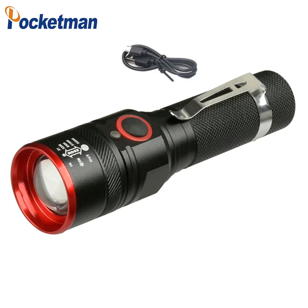 POCKETMAN 1800 Lumen Zoomable LED Flashlight | Waterproof