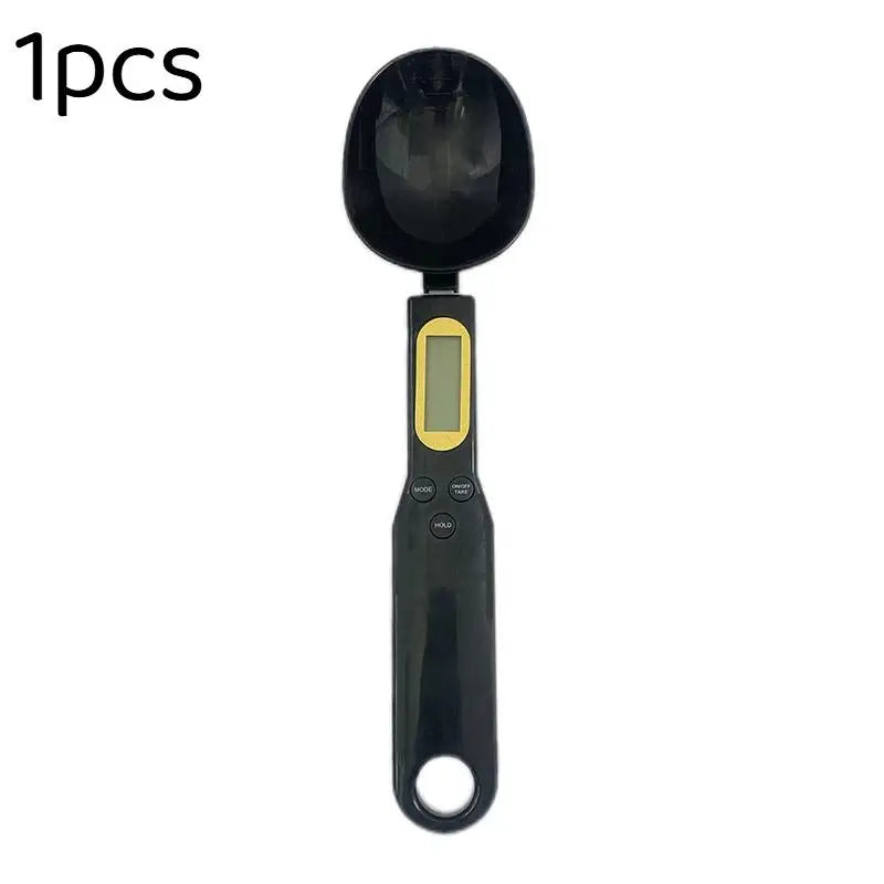 1/2Pcs Digital Measuring Spoon Scale Easy to Clean LCD Display 0.1-500g Food Weighing Tool for Kitchen Baking Pet Food Measuring Oasis Select Black