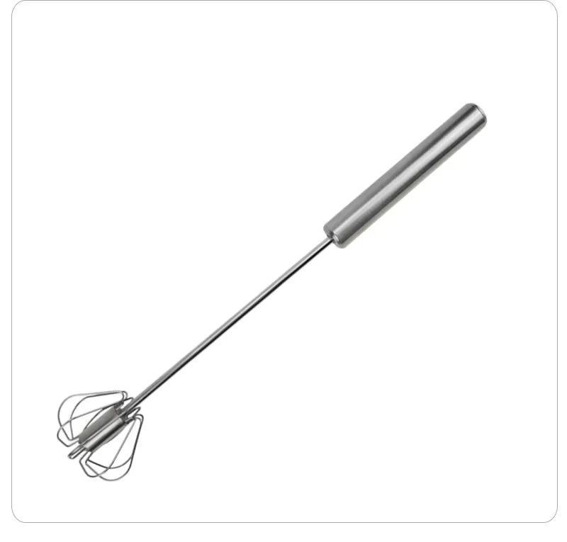 Semi Automatic Mixer Whisk Egg Beater Stainless Steel Manual Hand Mixer Self-Turning Cream Utensils Kitchen Mixer Egg Tools Oasis Select Silver
