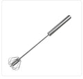 Semi Automatic Mixer Whisk Egg Beater Stainless Steel Manual Hand Mixer Self-Turning Cream Utensils Kitchen Mixer Egg Tools Oasis Select Silver