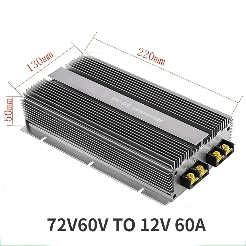 30-90V TO 12V 60-120A Step Down Switching Converter Voltage Regulator 60V to 12V Step Down 48V 60V 72V 80V to 12V For Car Device Oasis Select 72V60V TO 12V 60A 30v-90v 12V|CN