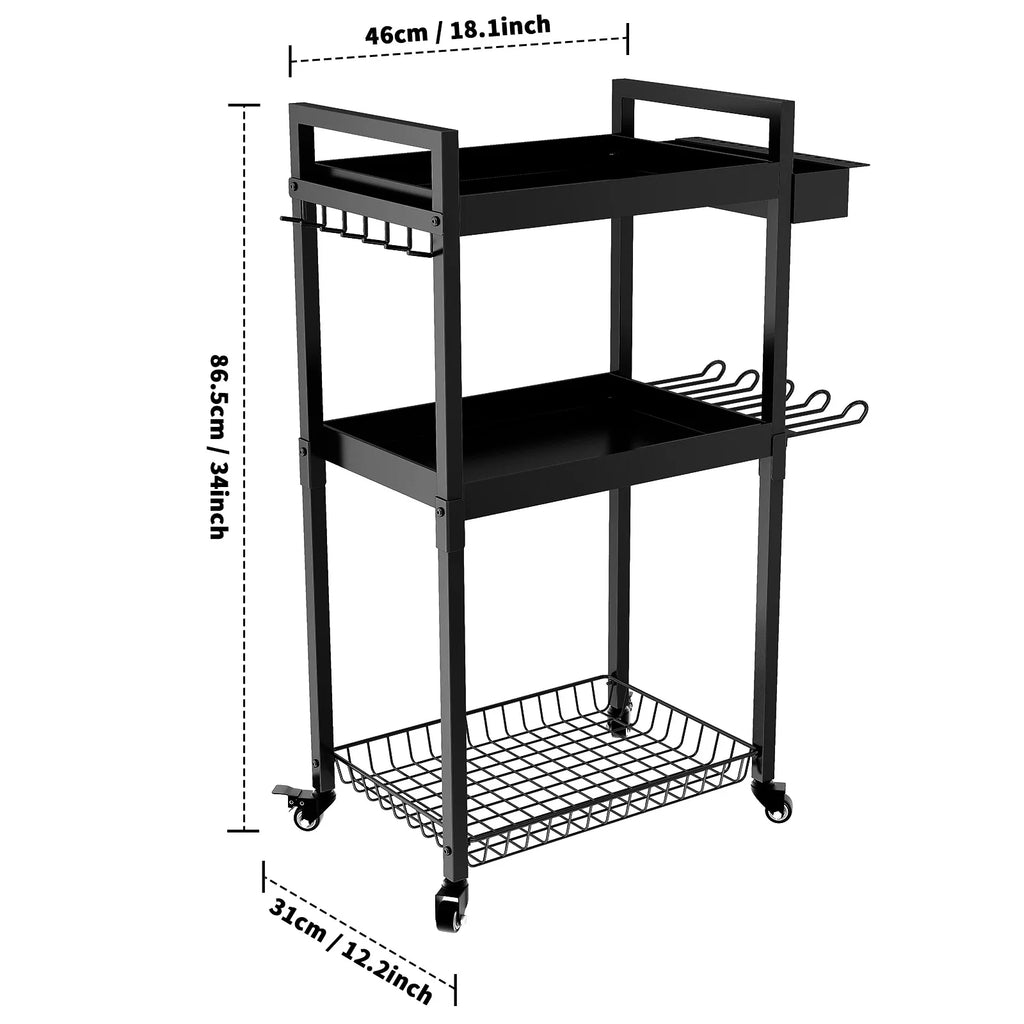 Floor tool storage rack wrought iron hand drill screwdriver tool holder mobile charging drill storage rack Oasis Select black