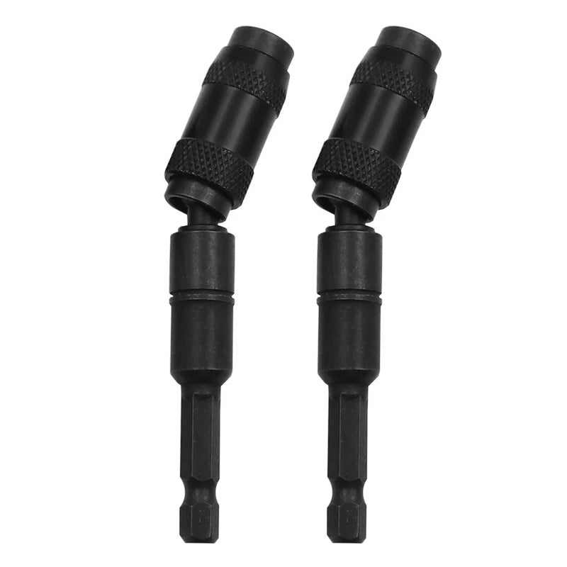 1/4"Hex Magnetic Pivoting Drill Bit Quick Change Drive Guide Drill Pivoting Bit Holder for Tight Spaces Magnetic Bit Tip Holder Oasis Select Black-2pcs