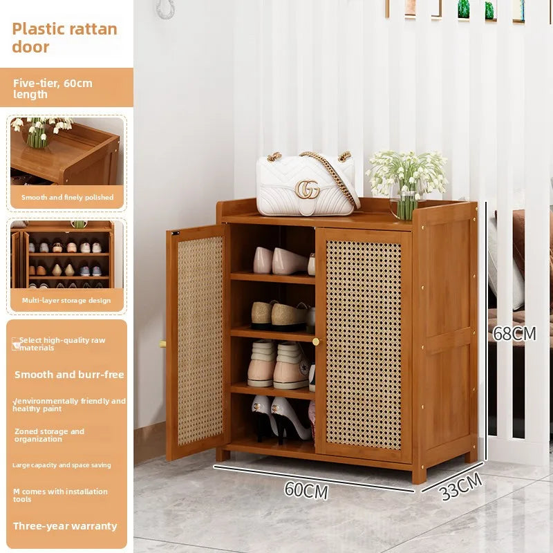 Shoe cabinet entrance household indoor shoe rack multi-layer home storage provincial space dormitory rental house shoe cabinet Oasis Select 2 doors 5 floors13