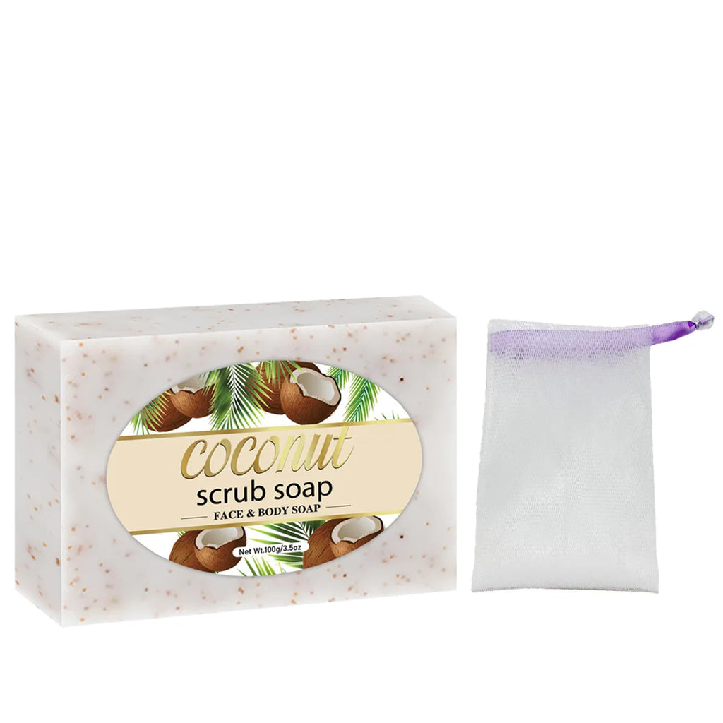 Coconut Scrub Soap – Handmade Exfoliating Face & Body Bar Exfoliating Scrub Soap Oasis Select