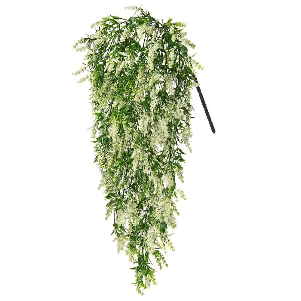 70cm Artificial Lavender Hanging Vines – 2 Pack | Home & Garden Artificial Hanging Vine Oasis Select White