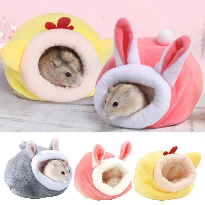 Windproof Hamster Nest Hamster House Glider Guinea Pigs Bunny Winter Plushy Nest Oasis Select