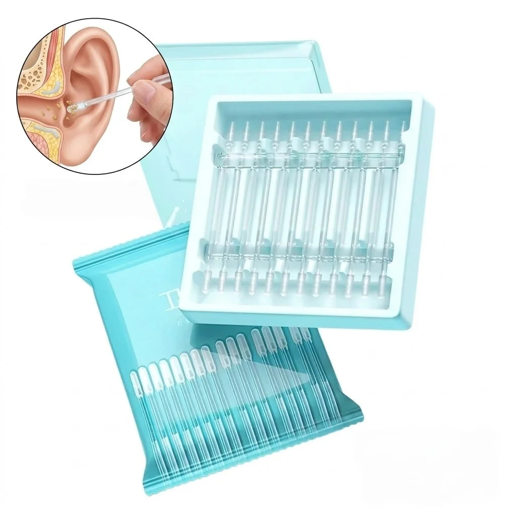 Ear Hygiene Cleaning Tool Kit Sticky Ear Wax Remover Disposable Safe Ear Care Swabs GentleCleaning for Adults and Kids Use Oasis Select