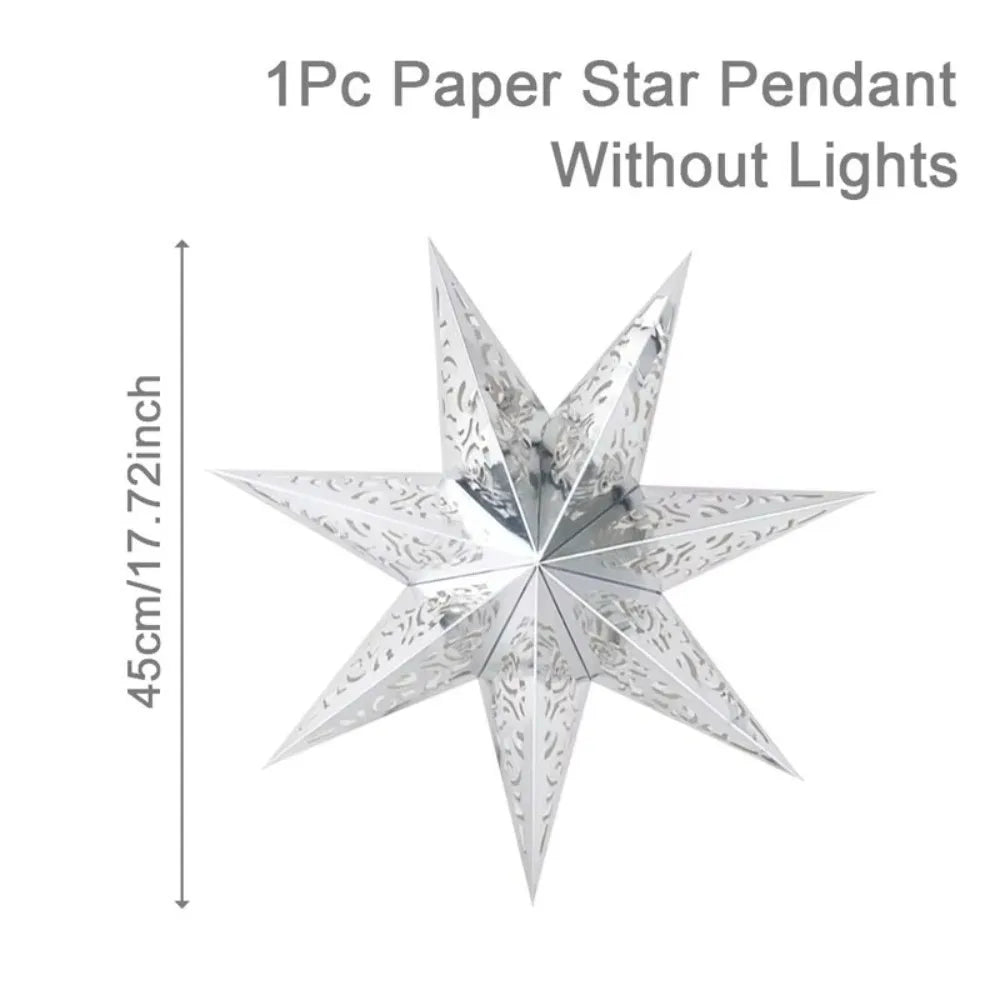 45cm Hollow Star Paper Christmas Lantern Hanging Light Cover