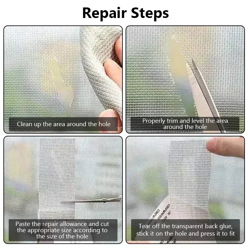 Window Screen Tape Anti-mosquito Screen Repair Subsidy Door Curtain Mosquito Net Hole Patch Repair Self-adhesive Screen Tape Oasis Select