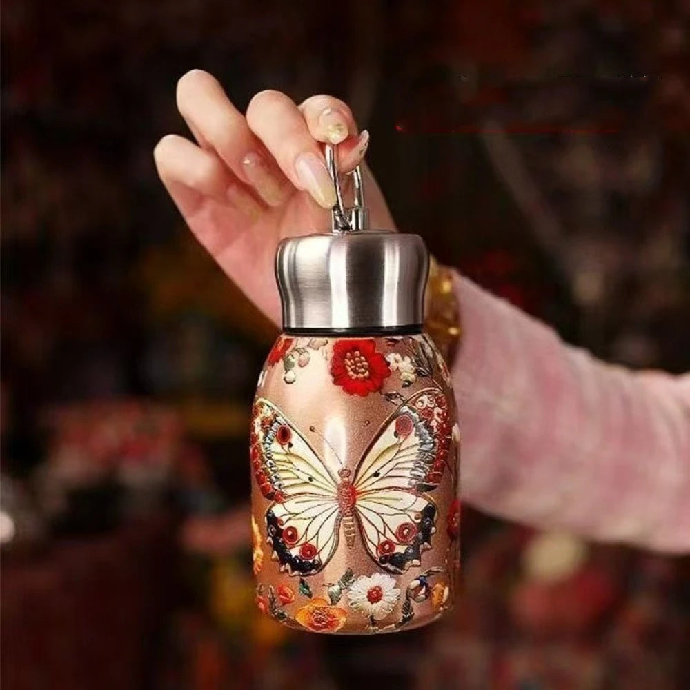 Portable 304 Stainless Steel Insulated Cup 300ml Mini Coffee Mug Double Wall Leak-Proof Water Bottle Travel Oasis Select Style 3 300ml