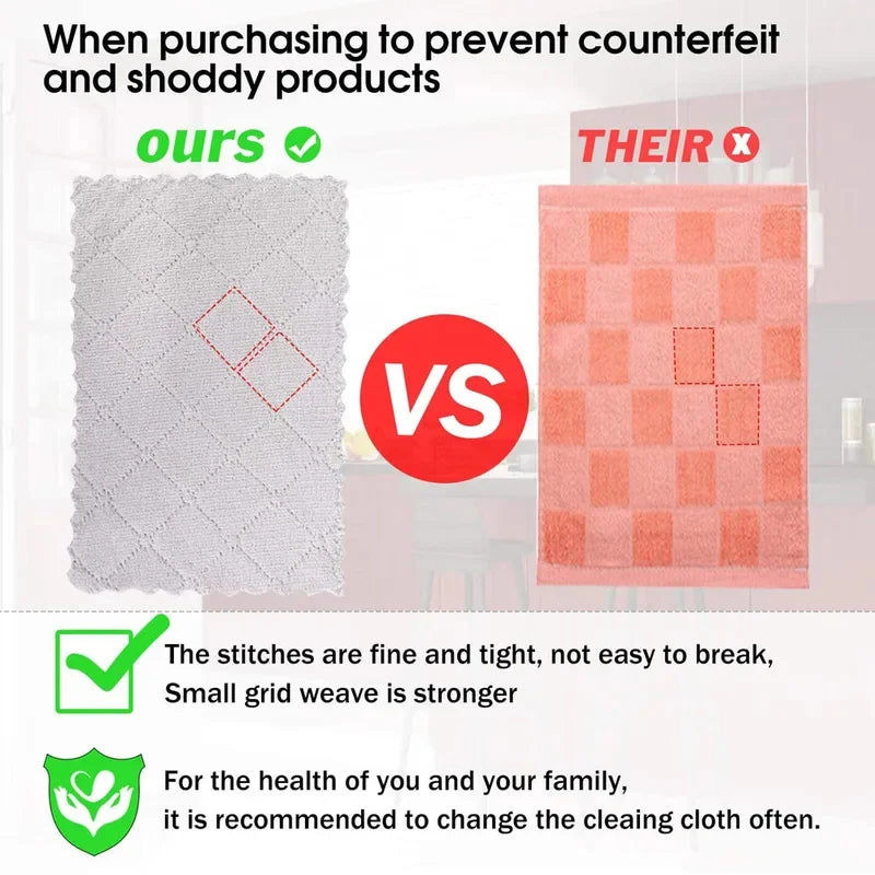 5/30 Microfiber Towels Absorbent Kitchen Cleaning Cloth Non-Stick Oil Dish Towel Dishcloth Tableware Household Cleaning Towel Oasis Select