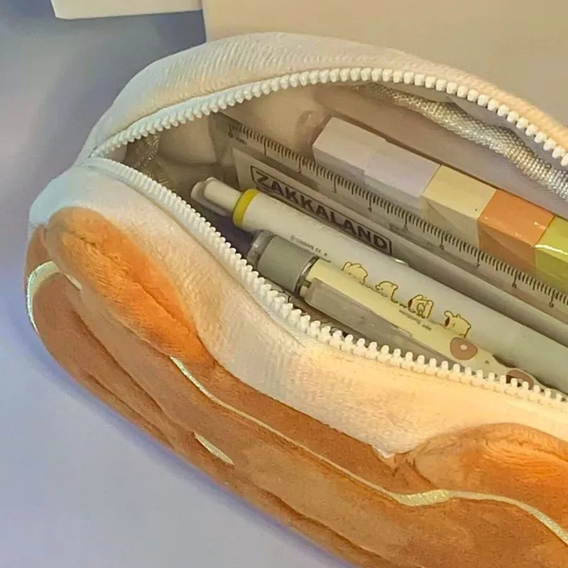 1pcs Kawaii Cat Plush Stationery Bag Portable Pencil Case Aesthetic Stationery Bag Suitable for Animal Lovers Gifts Oasis Select