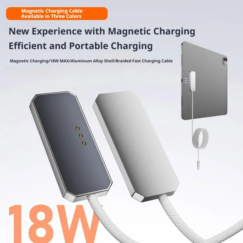 Magnetic 18W Fast Charger for iPad Pro & Air – USB-C Cable