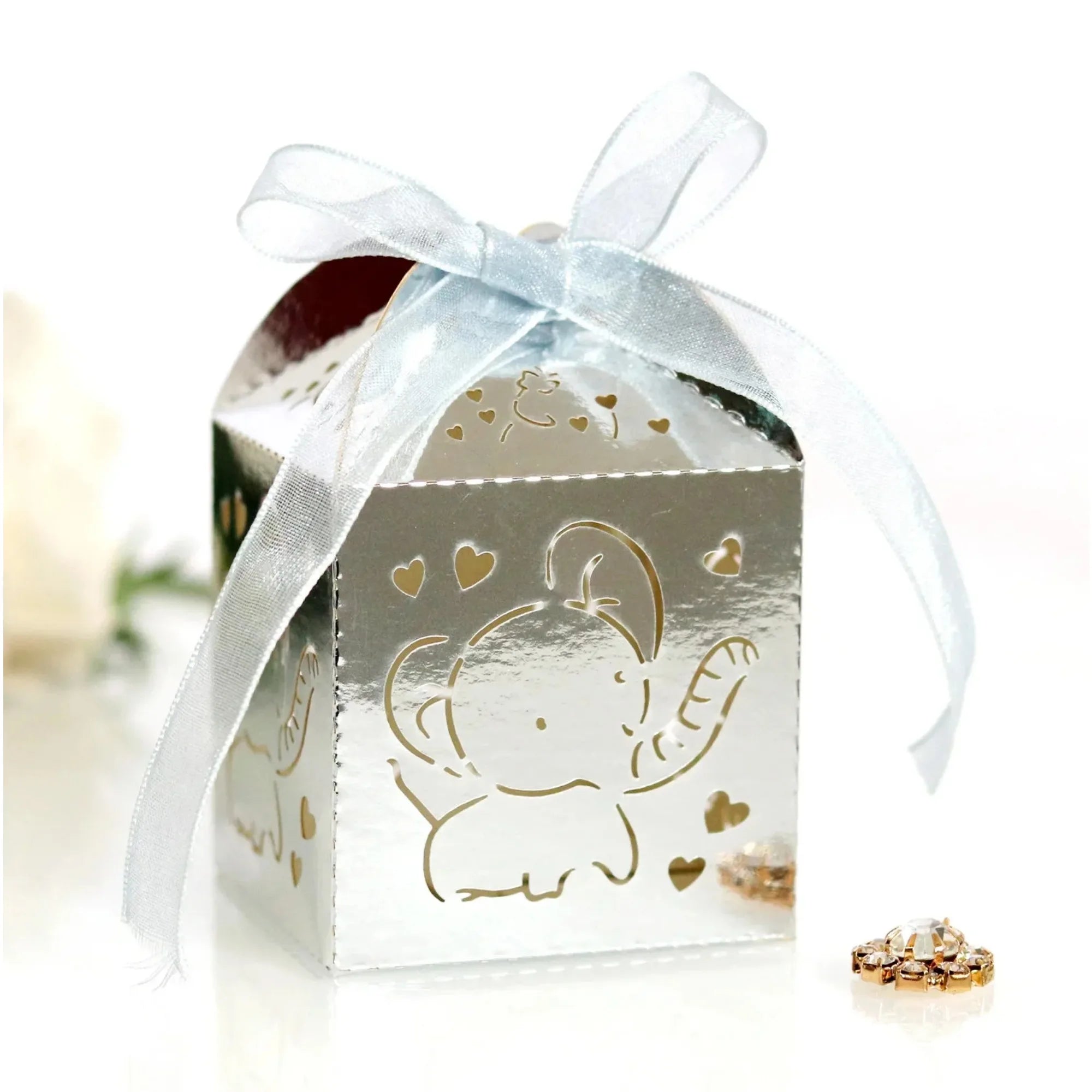 10pcs Elephant Shaped Candy Box for Baby Shower Cute Gift Boxes for Children Birthday Party Favors Box Candy Packaging Supplies Oasis Select