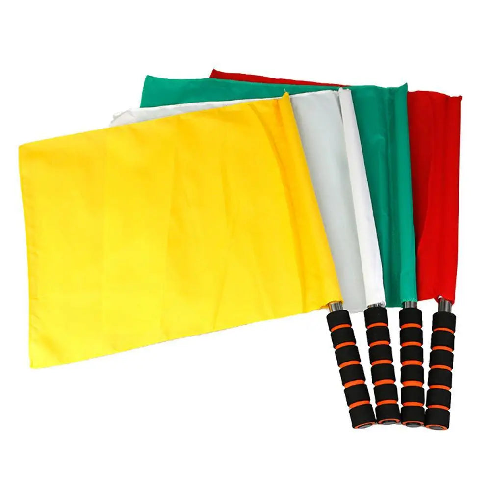 Soccer Referee Flag Red White Yellow Blue Green Football Training Command Flag Competition Signal Flag Referee Supplies Oasis Select