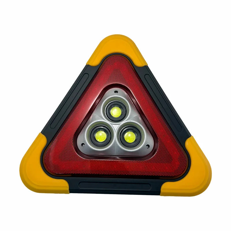 Solar LED Emergency Triangle Warning Light | 5 Modes + Power Bank