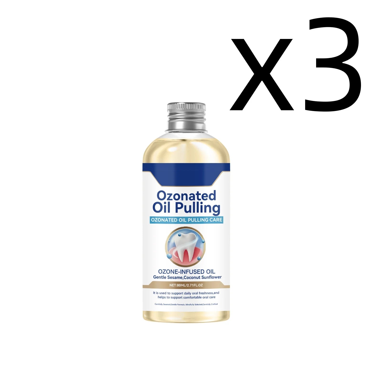 Mint Mouthwash Deep Oral Clean Instantly Fresh Breath Reduce Gum Trouble Remove Bad Smell Lasting Cool Taste Refresh Mouthwash Oasis Select 80ml X 3PCS One Unit adults