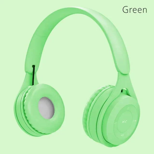 Hifi Sound Bluetooth Headphones Wireless Over-Ear Headsets with Microphone Noise Reduction Comfortable for Travel And Home Use Oasis Select green