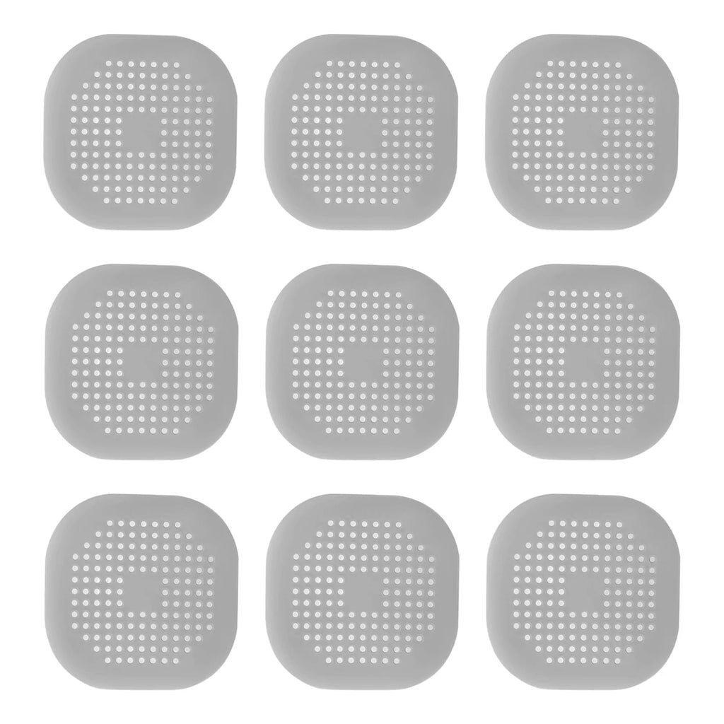 6/9pcs Silicone Drain Strainer Reusable No-Clog Filter with Non-Slip Suction Base for Kitchen Bathroom Bathtub Toilet Oasis Select Gray 9pcs