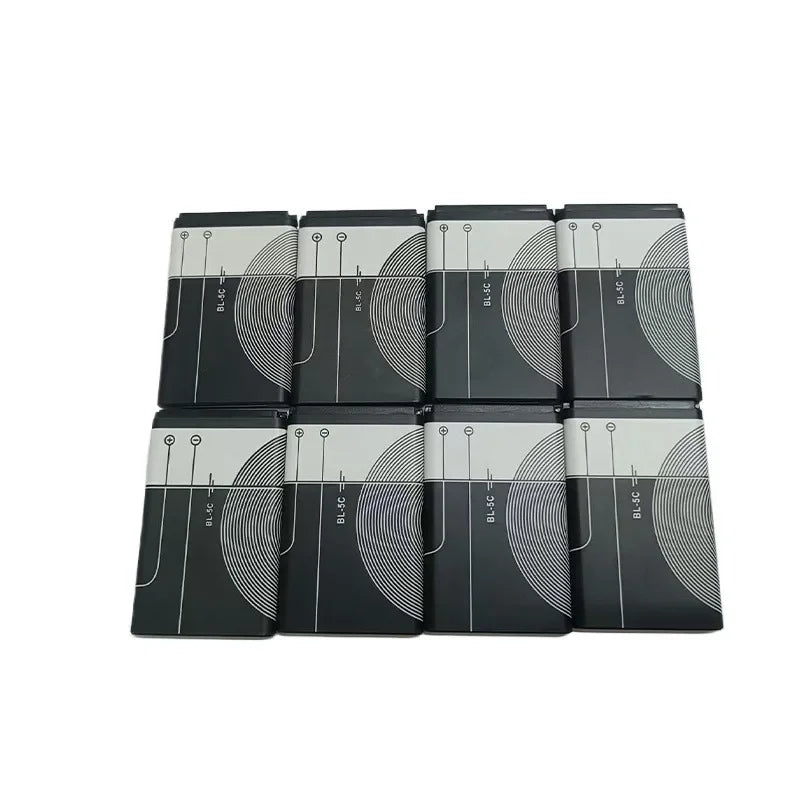 BL-5C 3.7V 1020mAh Battery Rechargeable Batteries for Nokia 2112 2118 2255 2270 2280 2300 2600 2610 3125 3230 Oasis Select 8PCS