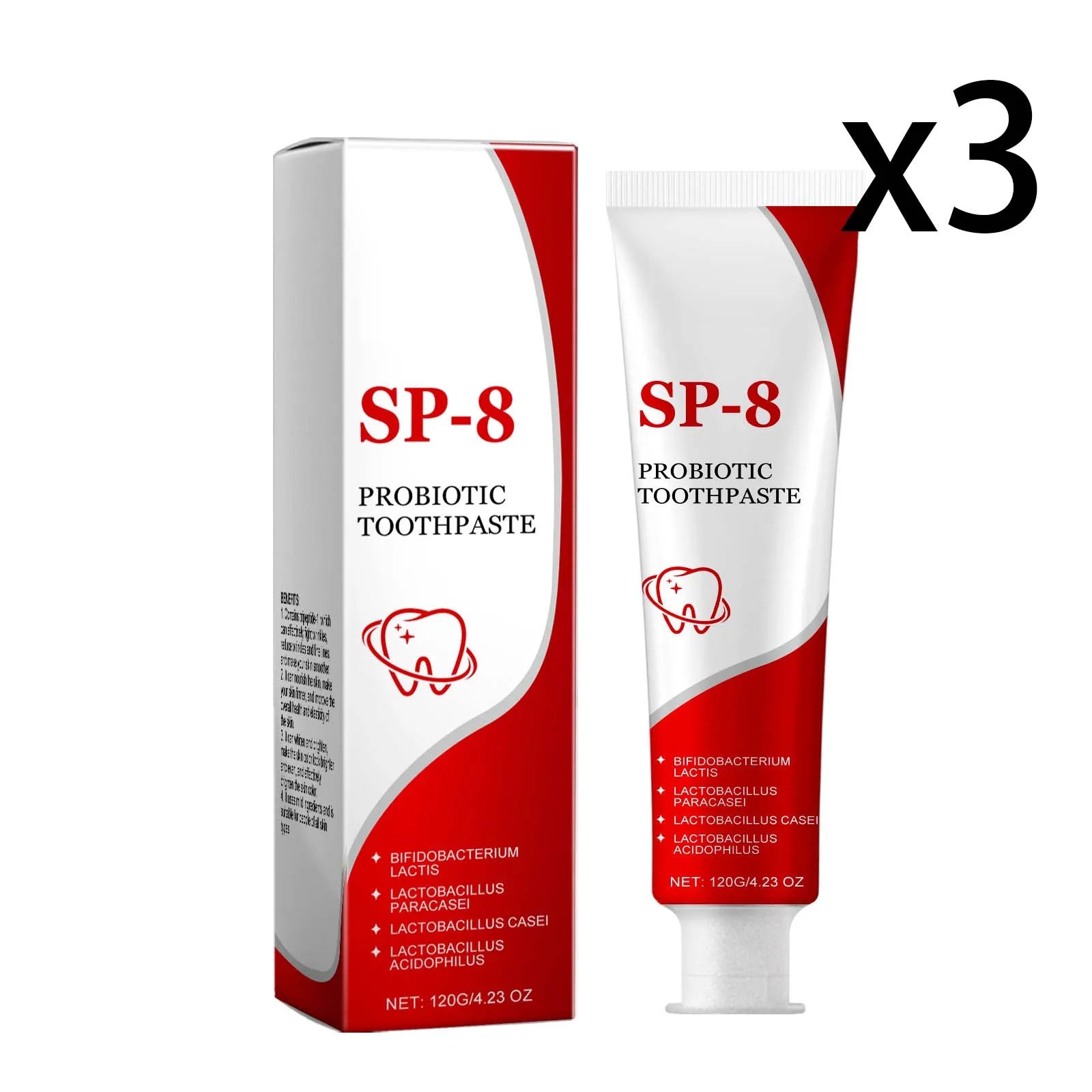 Probiotic Whitening Toothpaste – Plaque Removal & Fresh Breath Whitening Toothpaste Oasis Select 3x120g