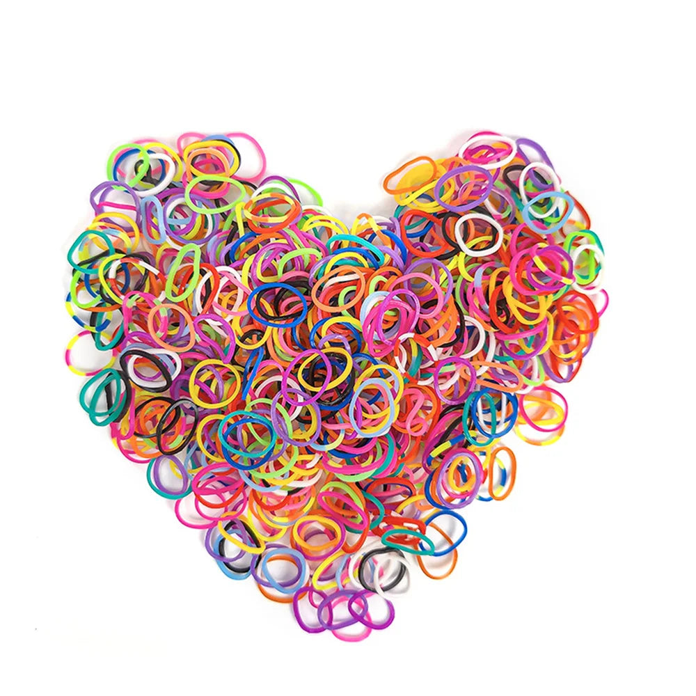 600pcs Loom Rubber Bands Kit Bracelet Making Kit for Kids Elastic Weaving Lacing DIY Crafting Gift Girl Oasis Select