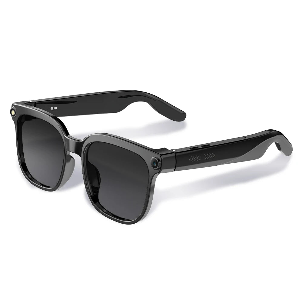 AI Smart Glasses 8 Million Camera Bluetooth Sunglasses Shoot Audio Call Video Music Player Multifunctional Smart Glasses Men Oasis Select BK