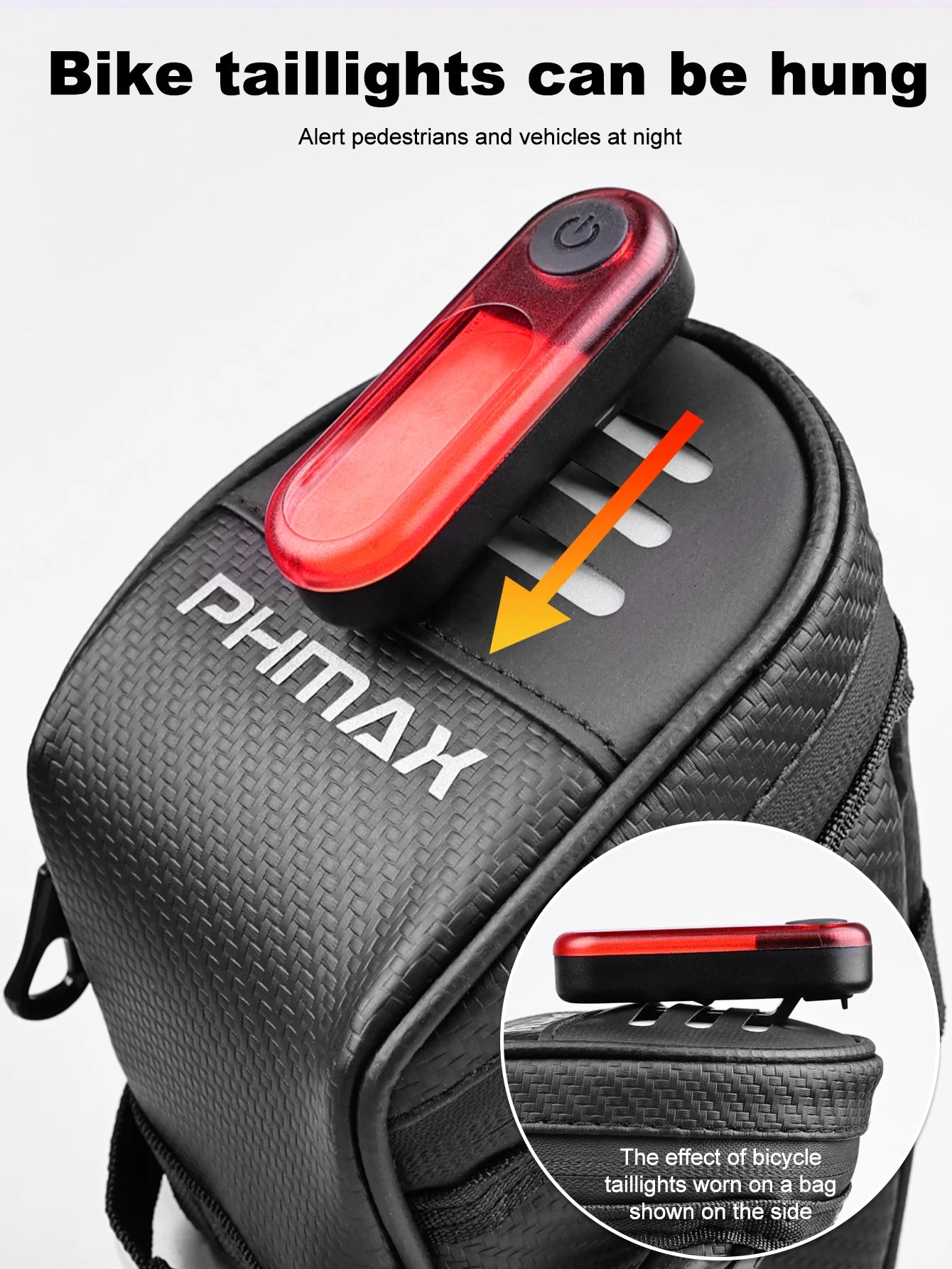 PHMAX Bicycle Saddle Bag Reflective Large Capacity Waterproof Mountain Bike Road Bike Saddle Bag Cycling Accessories Oasis Select