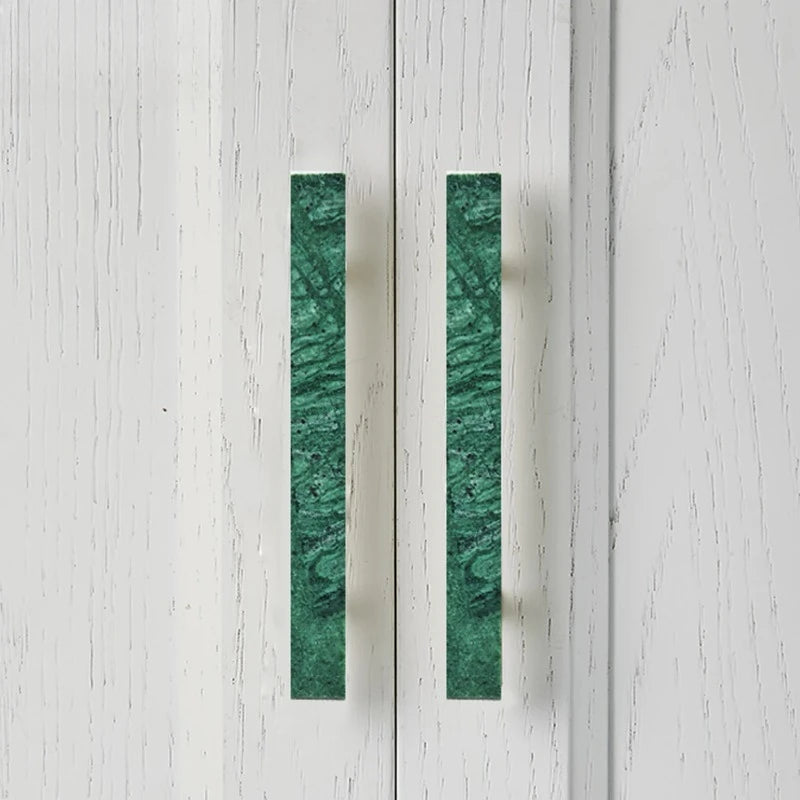 Marble Brass Furniture Handles Modern White Green Round Pulls Cupboard Wardrobe Dresser Drawer Cabinet Knobs Kitchen Oasis Select