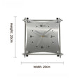 Stainless Steel Geometric Desk Clock Creative Word Number Dial Silent Timepiece Modern Art Table Decor for Bedroom Living Room Oasis Select Silent Clock