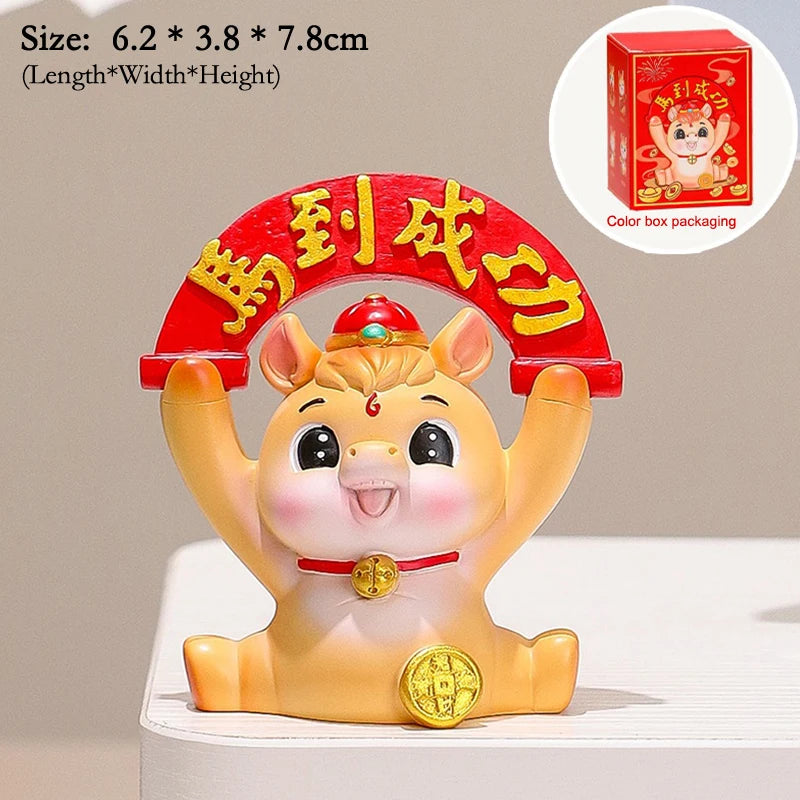 2026 Year of The Horse Table Decoration Charming Pony Accessory Lucky New Year Gift and Cute Car Decor DIY Craft Oasis Select A12
