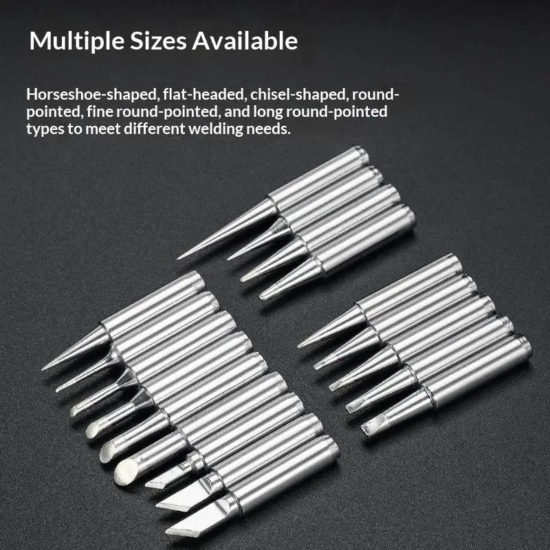 5/10Pcs 900M-T Soldering Iron Tips Set Pure Copper Replacement Solder Tips for DIY Electronic Repair Oasis Select