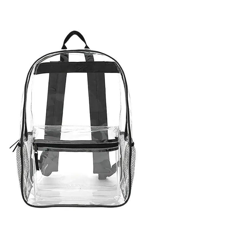 1Pcs Waterproof PVC Transparent Backpacks Adjustable Straps Durable Dual Zippers For Baseball Stadium Lightweight Clear Backpack Oasis Select