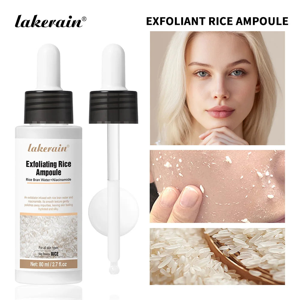 80mlWhite & Black Rice Exfoliating Essence, Hydrating Moisturizing Skin Care Oasis Select Rice Exfoliation