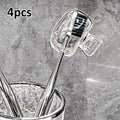 1/4pcs Toothbrush Head Covers, Portable Hygienic Travel Case for Bathroom Office Home, Plastic Brush Protector Toothbrush Holder Oasis Select 4pcs