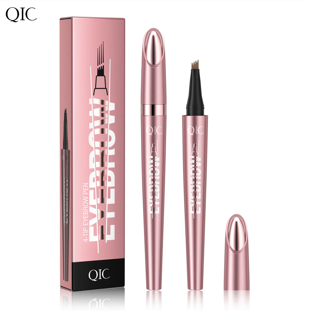 QIC 4-Fork Tip Microblading Eyebrow Pen – Waterproof & Natural