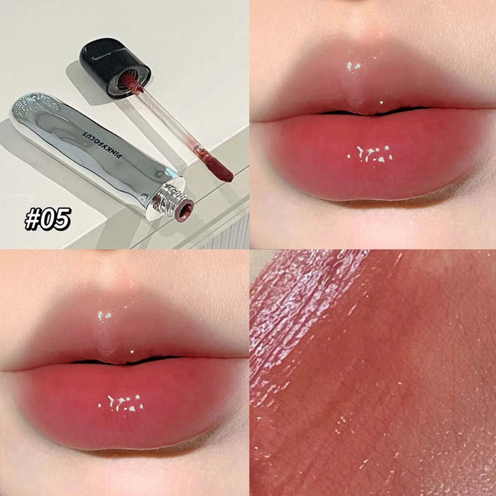 Juicy Glass Finish Lip Gloss Hydrating Plumping Shiny Lip Tint Lightweight Nude Pink Mirror Liquid Lip Beauty Product Oasis Select 05