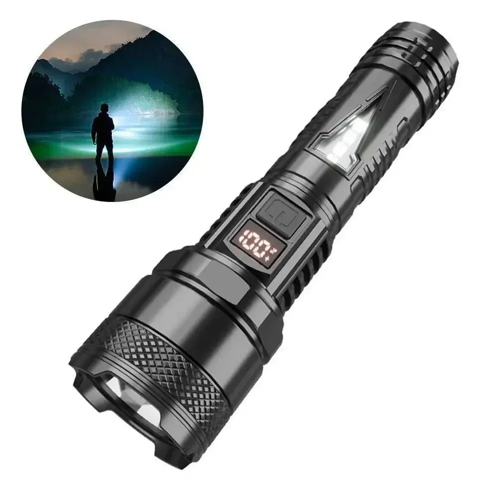 High Strong Power Led Flashlights Tactical Flash Light Torch Ultra Bright Lamp USB Charging Camping Fishing Defensa Zoom Lantern Oasis Select