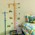 Cartoon Crane Kids Height Chart Wall Sticker | Growth Decal